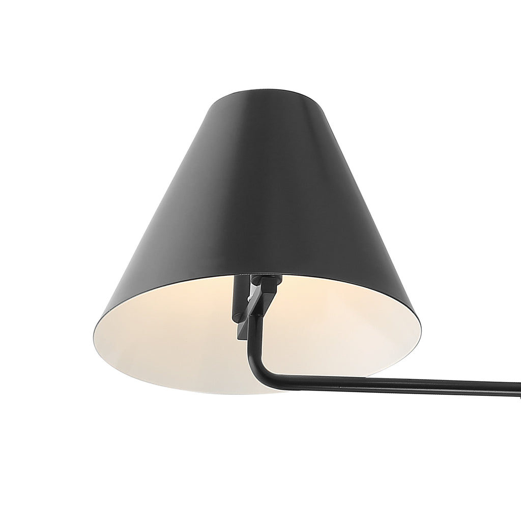 Xavier 4 Light Matte Black Chandelier Crystorama