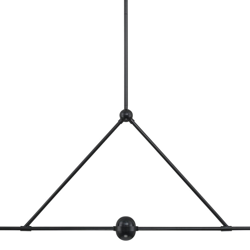 Xavier 4 Light Matte Black Chandelier Crystorama