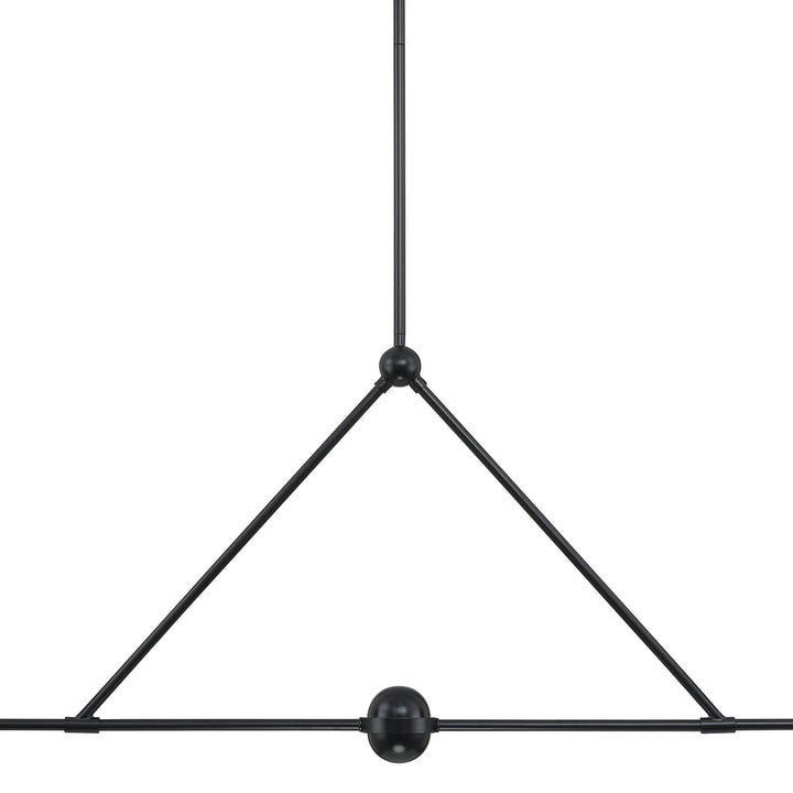 Xavier 4 Light Matte Black Chandelier Crystorama