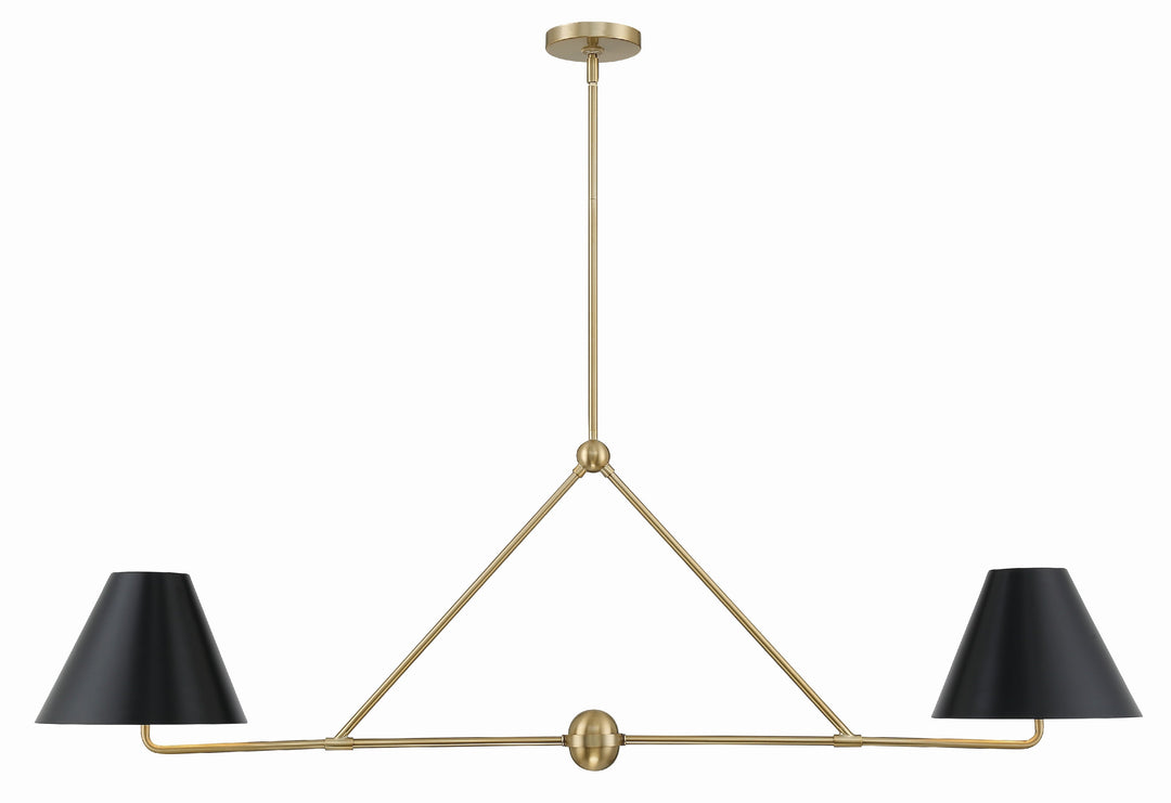 Xavier 4 Light Vibrant Gold Chandelier Crystorama