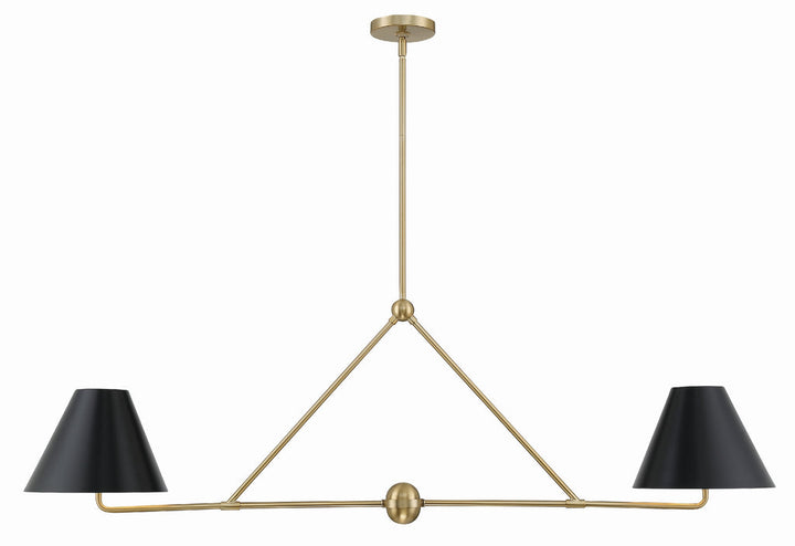 Xavier 4 Light Vibrant Gold Chandelier Crystorama