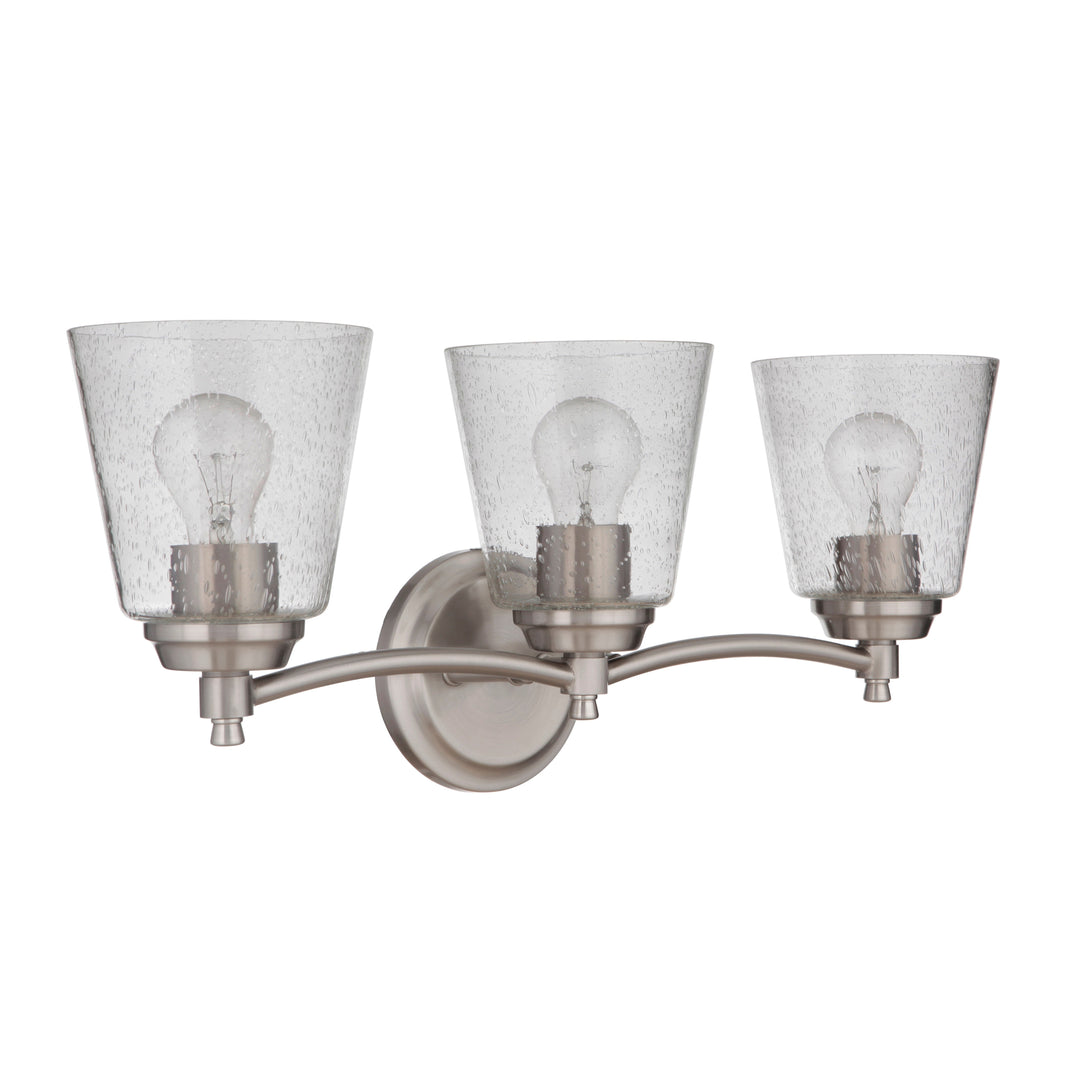 CRAFTMADE Tyler 3 Light Vanity in Brushed Polished Nickel