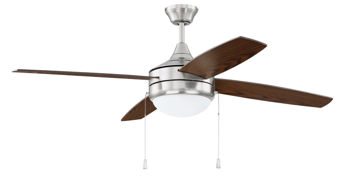 CRAFTMADE 52" Phaze Energy Star 4 in Brushed Polished Nickel w/ Walnut/Dark Oak Blades