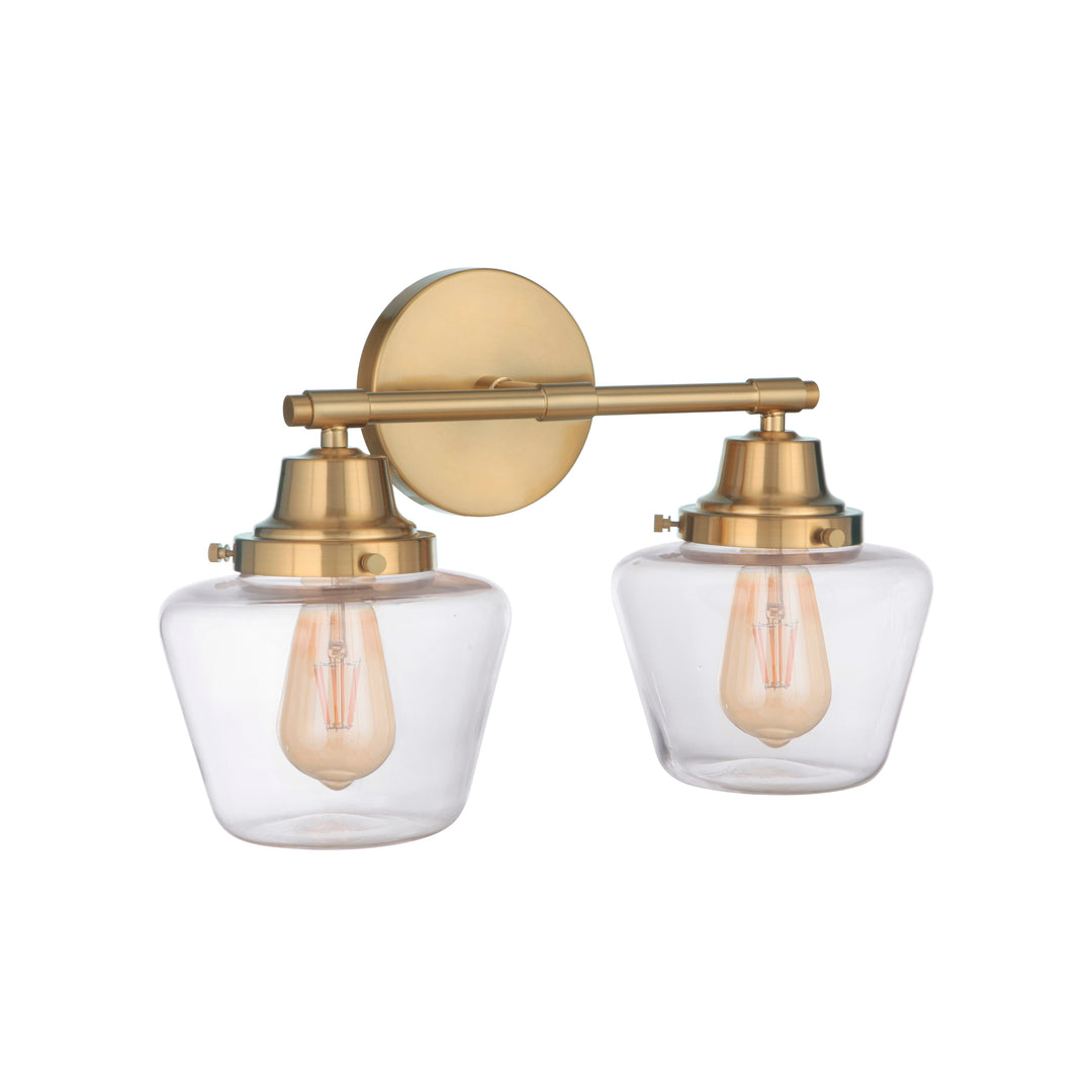 CRAFTMADE Essex 2 Light Vanity in Satin Brass