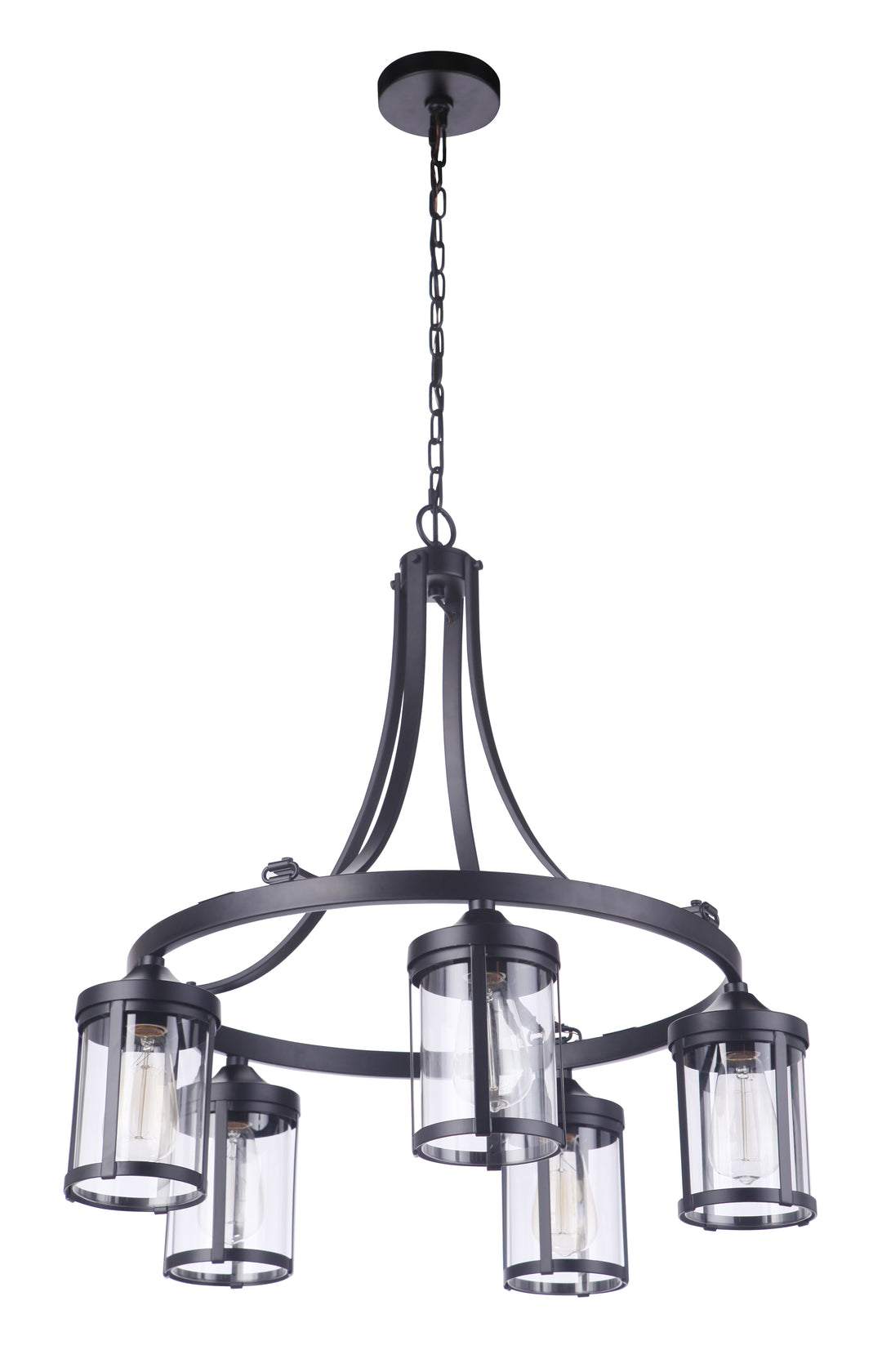 CRAFTMADE Elliot 5 Light Chandelier in Flat Black