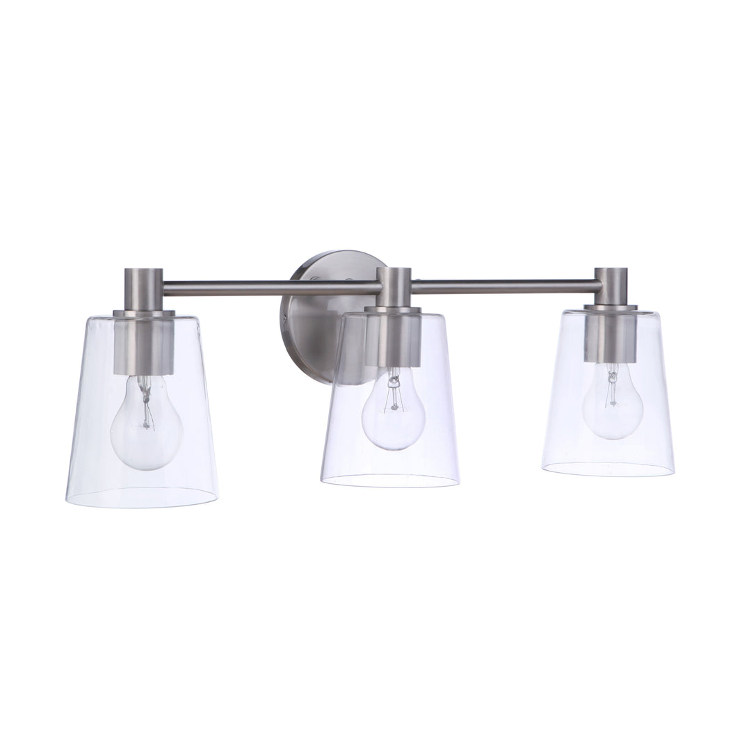 CRAFTMADE Emilio 3 Light Vanity in Brushed Polished Nickel