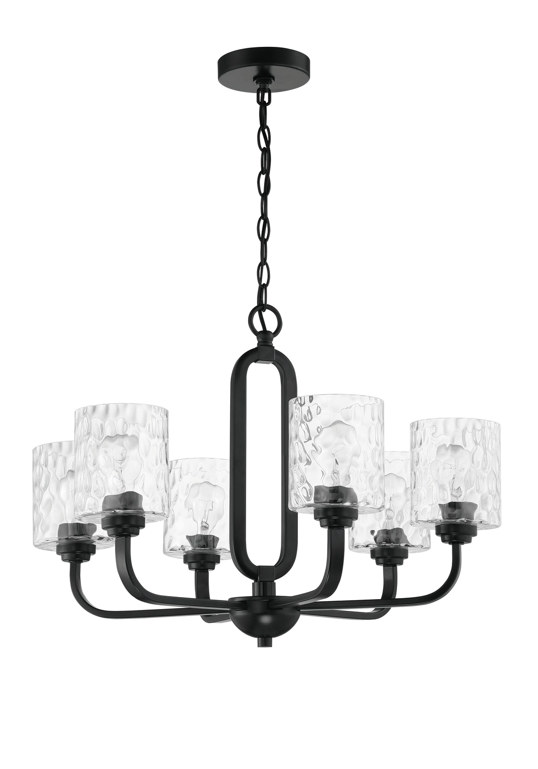 CRAFTMADE Collins 6 Light Chandelier in Flat Black