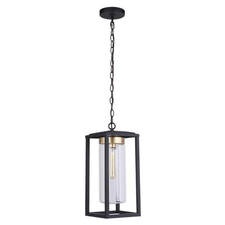 Neo 1 Light Outdoor Pendant in Midnight/Satin Brass CRAFTMADE