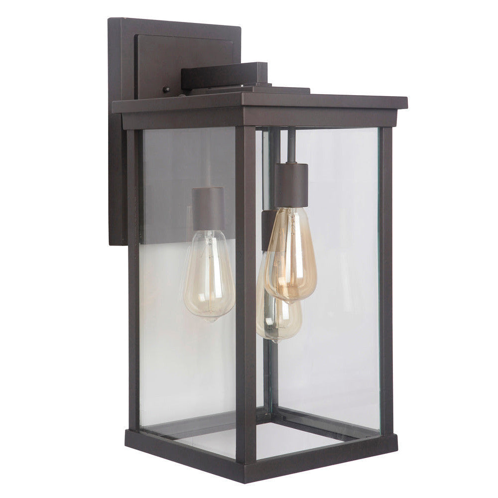 CRAFTMADE Riviera III 3 Light Extra Large Outdoor Wall Lantern in Oiled Bronze Outdoor