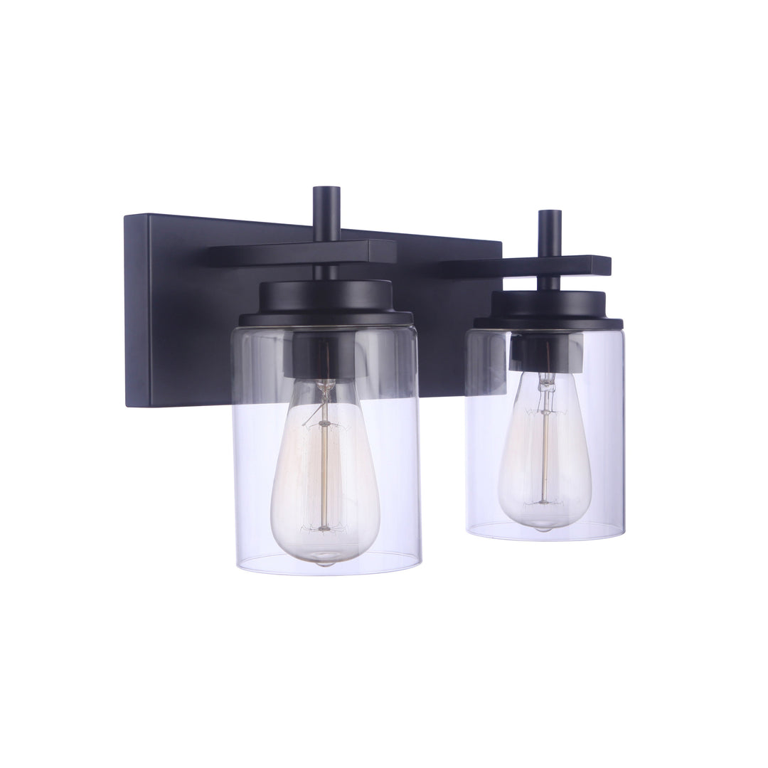 CRAFTMADE Reeves 2 Light Vanity in Flat Black