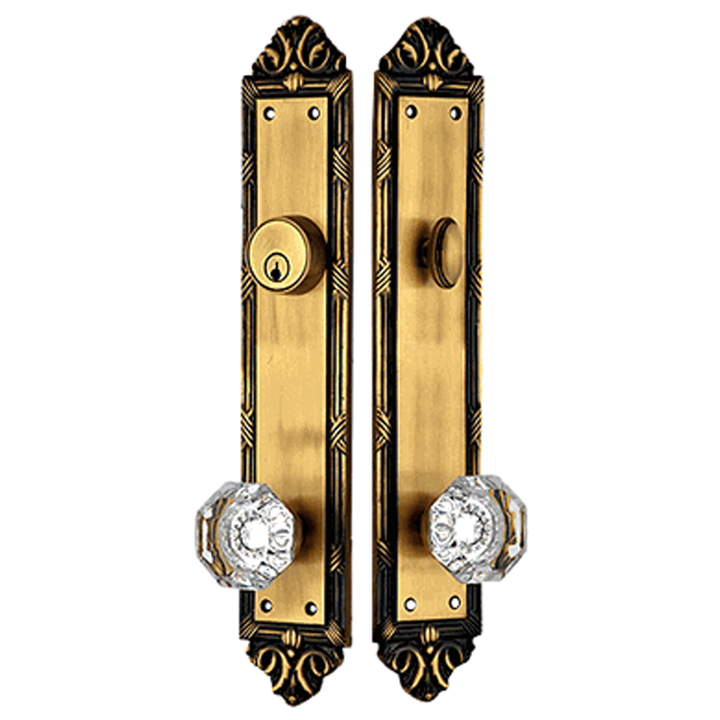Ribbon & Reed Oval Deadbolt Entryway Set (Several Finishes Available) COPPER MOUNTAIN HARDWARE