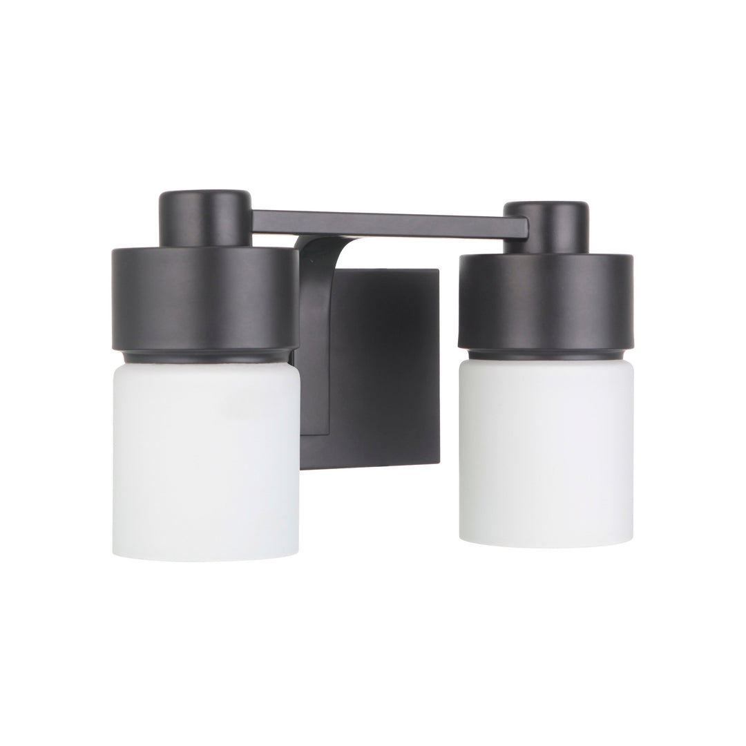 CRAFTMADE District 2 Light Vanity in Flat Black