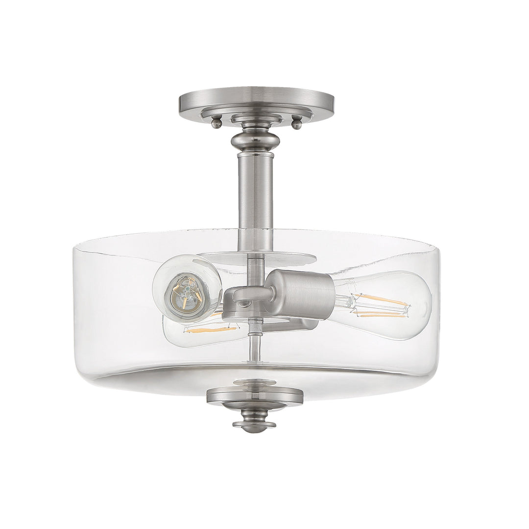 Dardyn 3 Light Convertible Semi Flush in Brushed Polished Nickel (Clear Glass) CRAFTMADE