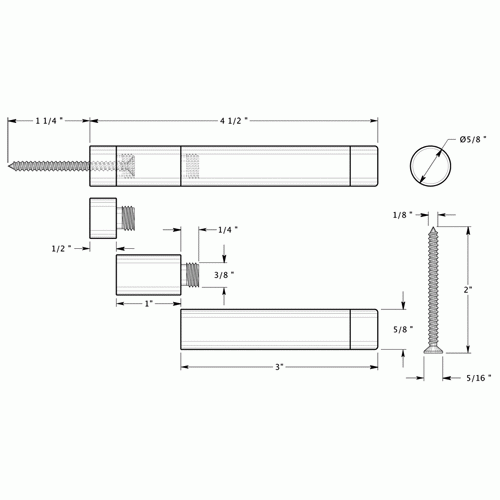 DELTANA Adjustable Solid Brass Baseboard Door Bumper (Antique Nickel Finish)