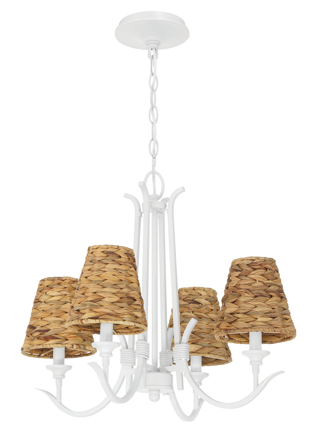 Kokomo 4 Light Chandelier in Matte White CRAFTMADE