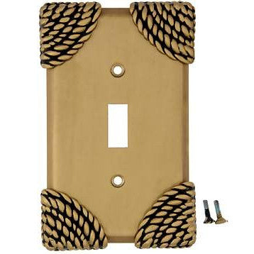 ANNE AT HOME Roguery Ropes Wall Plate (Antique Brass Gold Finish)