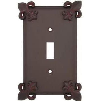 Fleur-De-Lis Wall Plate (Rust Finish) ANNE AT HOME