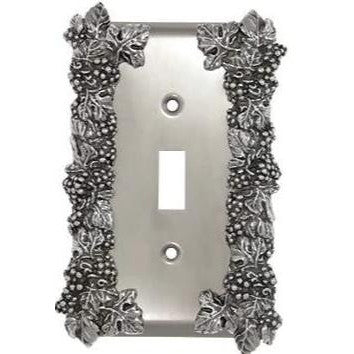 ANNE AT HOME Grapes & Floral Wall Plate (Bright Nickel Finish)