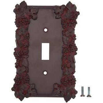 ANNE AT HOME Grapes & Floral Wall Plate (Rust Finish)