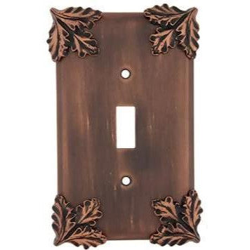 Oak Leaf Wall Plate (Antique Copper Finish) ANNE AT HOME