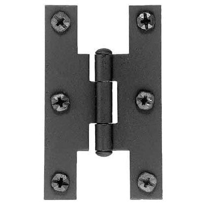 ACORN MANUFACTURING Pair of 3 Inch Tall H Style Hinges (Solid Iron, Offset)