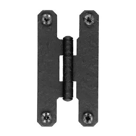 ACORN MANUFACTURING Pair of 3 Inch Tall H Style Hinges (Solid Iron, Offset)