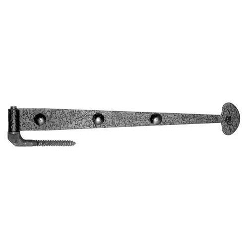 19 5/8 Inch Rough Iron Bean Strap Hinge (Matte Black Finish) ACORN MANUFACTURING