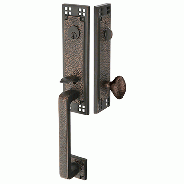 EMTEK Arts & Crafts Style Tubular Latch Entryway Set (Oil Rubbed Bronze Finish)