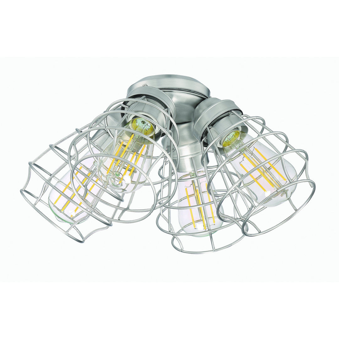 CRAFTMADE 4 Light Cage Light Kit in Brushed Polished Nickel