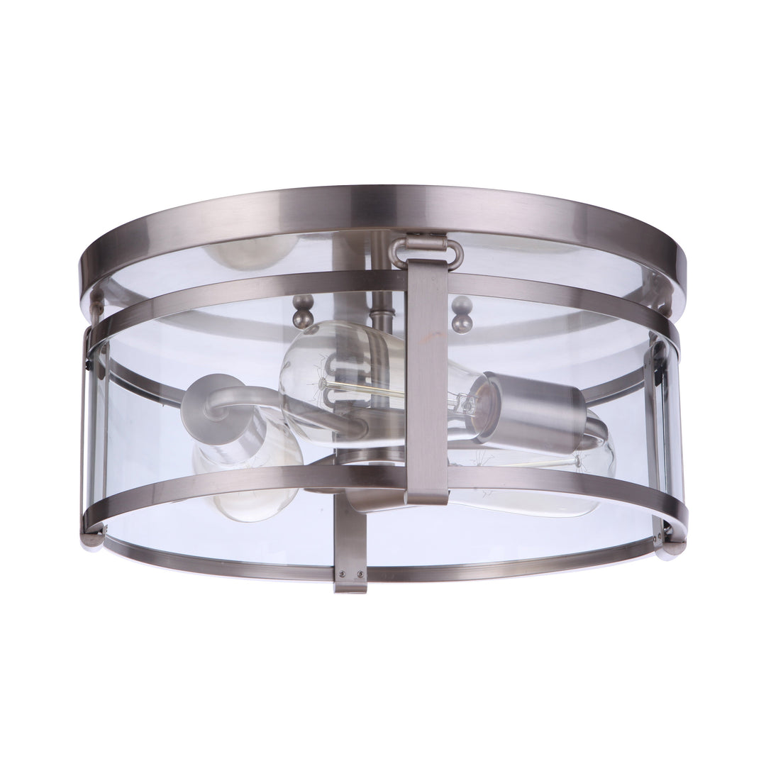 Elliot 3 Light Flushmount in Brushed Polished Nickel CRAFTMADE