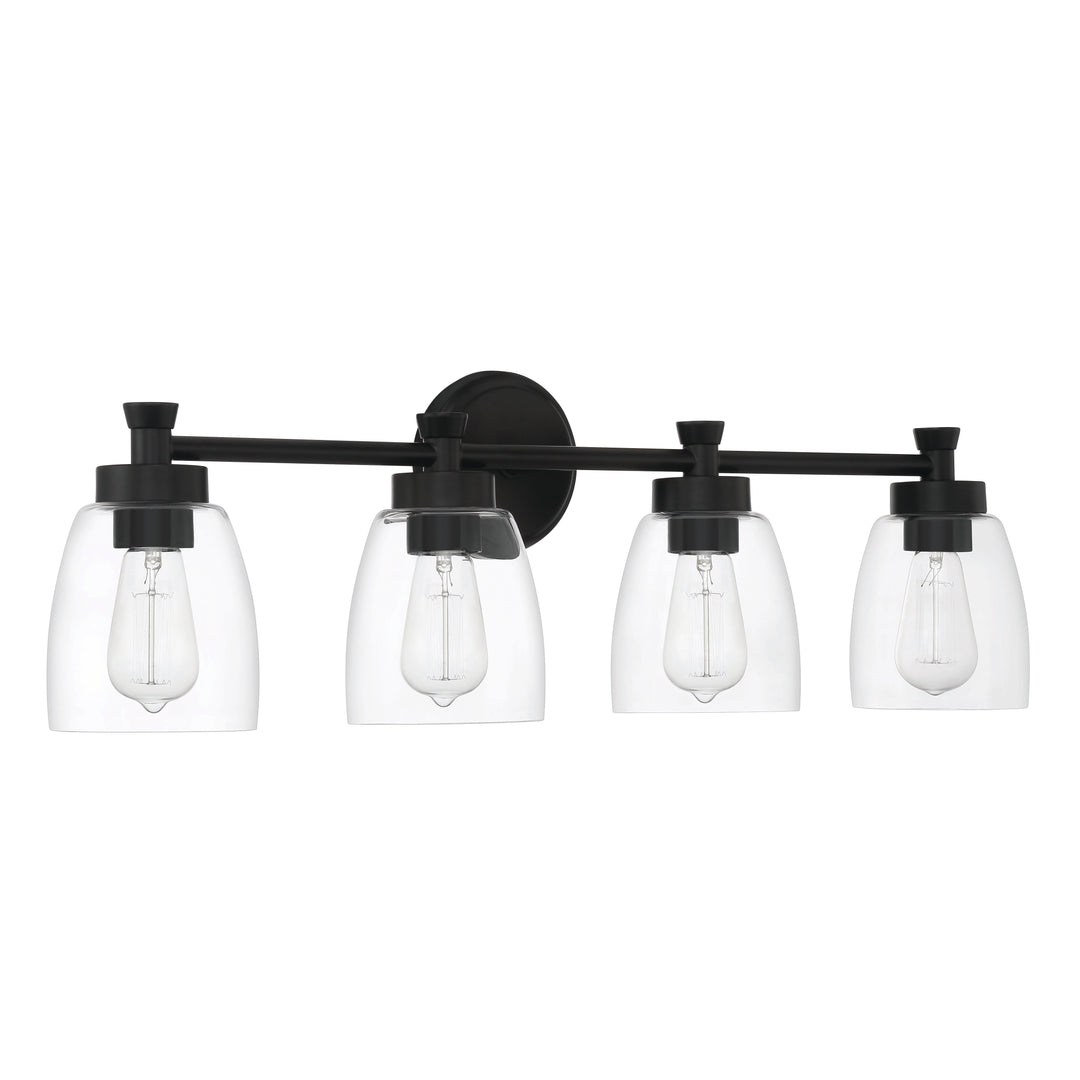 CRAFTMADE Henning 4 Light Vanity in Flat Black