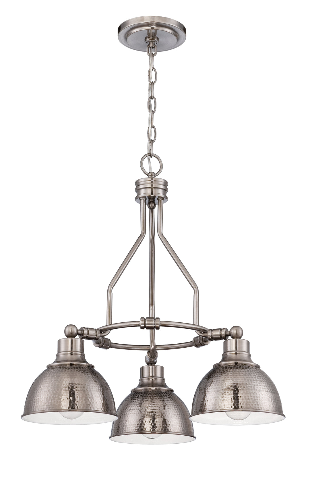 CRAFTMADE Timarron 3 Light Down Chandelier in Antique Nickel