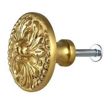 COPPER MOUNTAIN HARDWARE 1 1/2 Inch Polished Brass Rococo Cabinet Knob (Several Finishes Available)