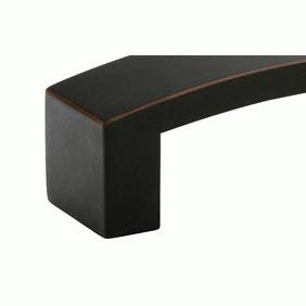 EMTEK 4 3/8 Inch Overall (4 Inch c-c) Bauhaus Pull (Oil Rubbed Bronze Finish)