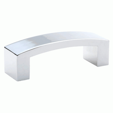 EMTEK 4 3/8 Inch Overall (4 Inch c-c) Bauhaus Pull (Polished Chrome Finish)