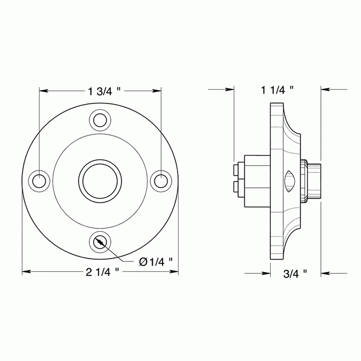 DELTANA 2 1/3 Inch Contemporary Push Button Door Bell (Brushed Chrome Finish)