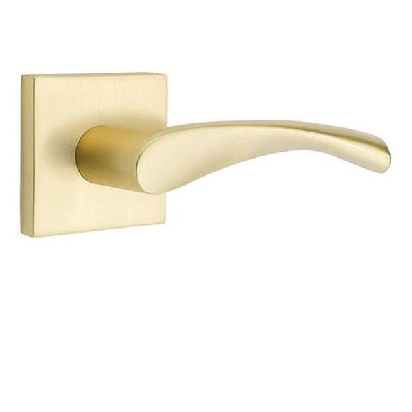 EMTEK Emtek Solid Brass Triton Lever With Square Rosette