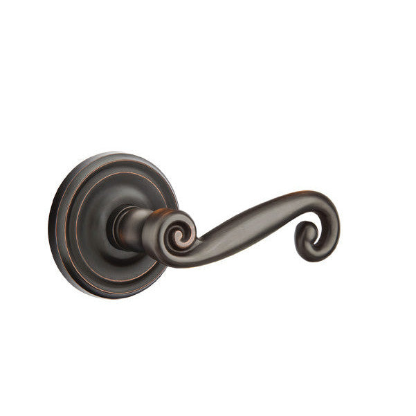 EMTEK Solid Brass Rustic Lever with Regular Rectangular Rosette (Several Finishes Available)