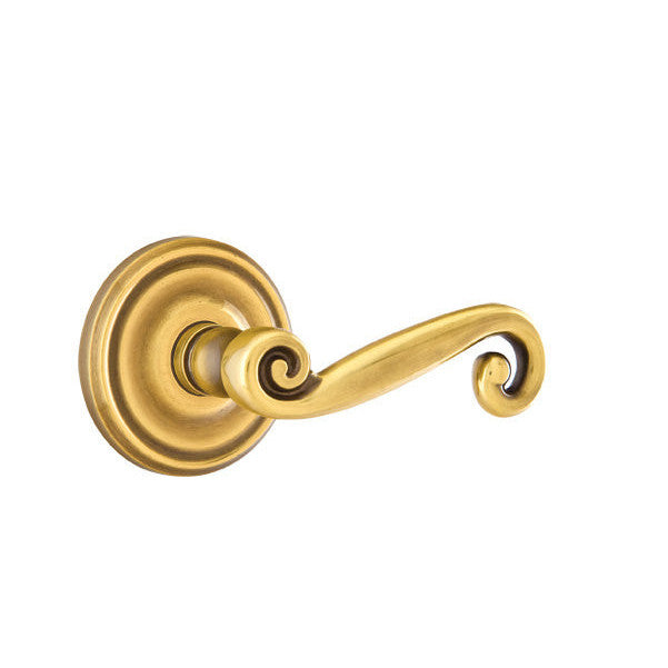 EMTEK Solid Brass Rustic Lever with Regular Rectangular Rosette (Several Finishes Available)