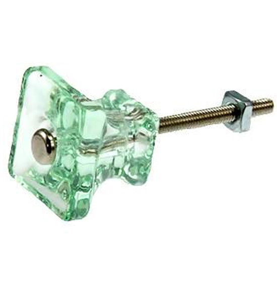 COPPER MOUNTAIN HARDWARE Square Crystal Clear Glass Cabinet & Furniture Knobs