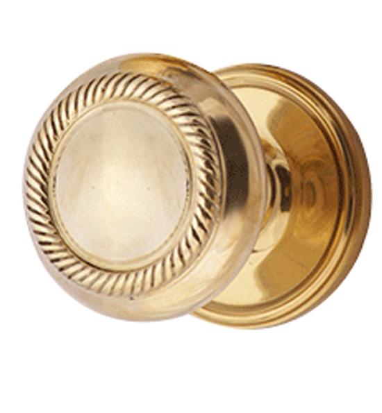 Traditional Rosette Door Set with Georgian Roped Door Knobs (Several Finishes Available) COPPER MOUNTAIN HARDWARE