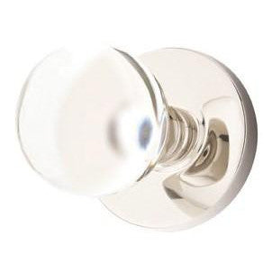 EMTEK Crystal Bristol Door Knob Set With Disk Rosette (Several Finishes)