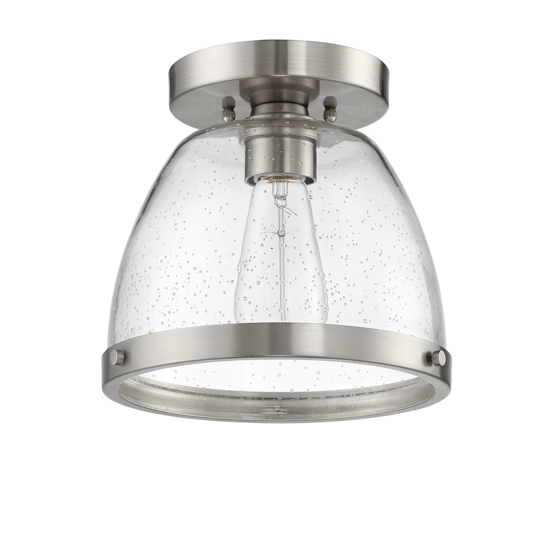 CRAFTMADE Lodie 1 Light 7.5" Flushmount in Brushed Polished Nickel