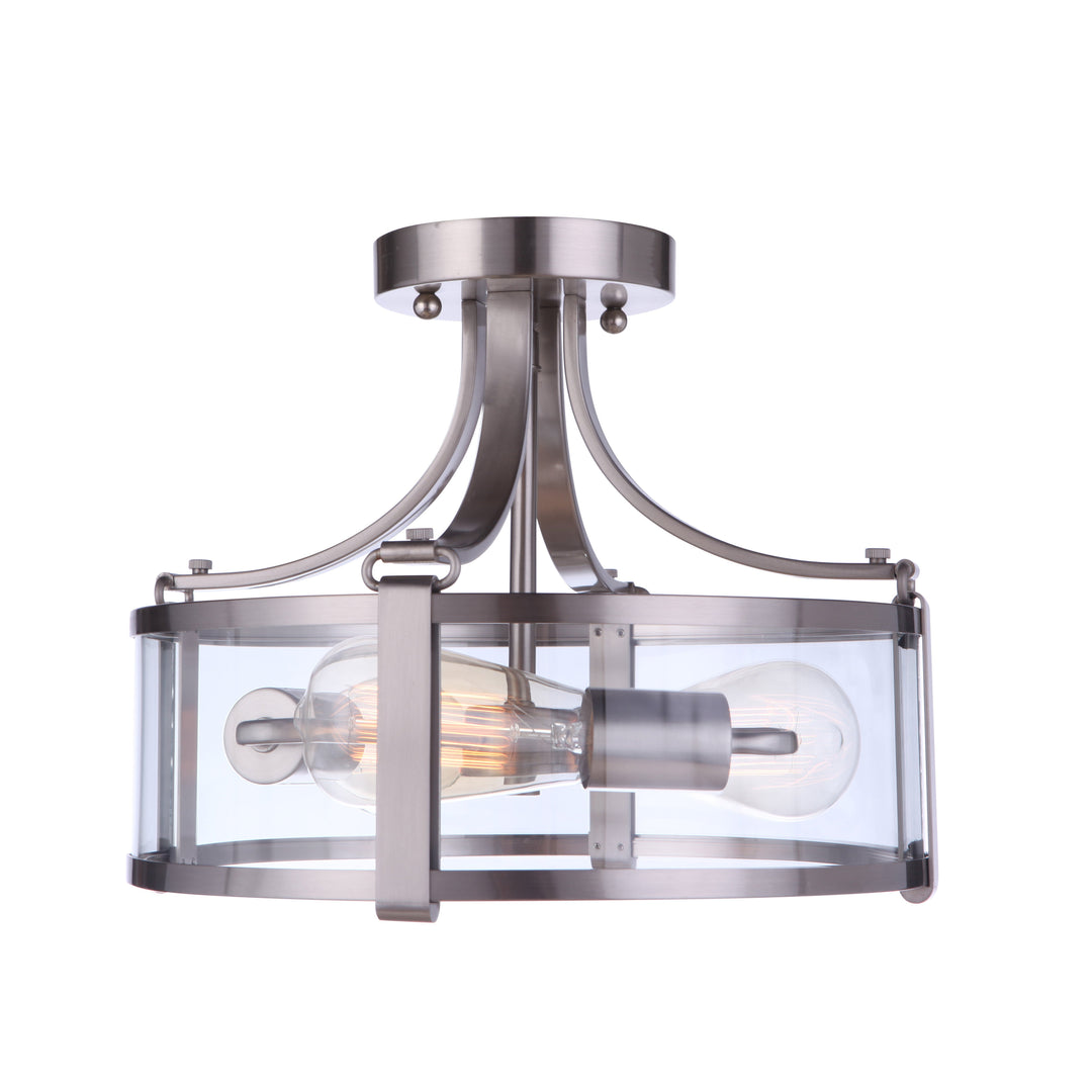 Elliot 3 Light Semi Flush in Brushed Polished Nickel CRAFTMADE