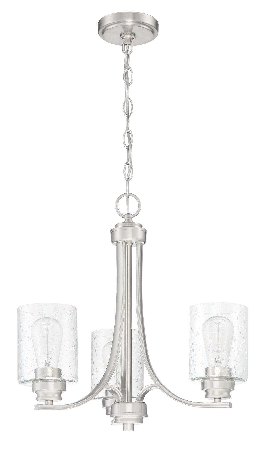 CRAFTMADE Bolden 3 Light Chandelier in Brushed Polished Nickel