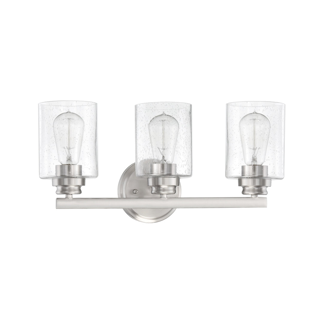 CRAFTMADE Bolden 3 Light Vanity in Brushed Polished Nickel