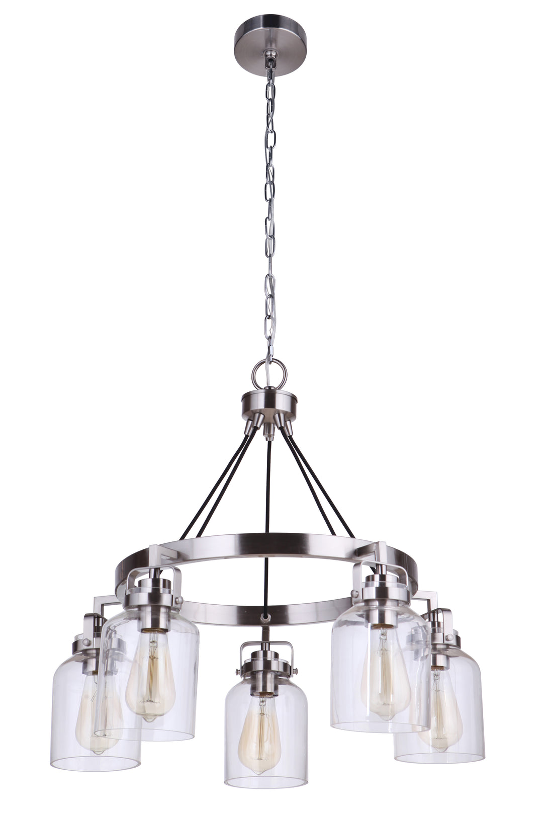 CRAFTMADE Foxwood 5 Light Chandelier in Brushed Polished Nickel