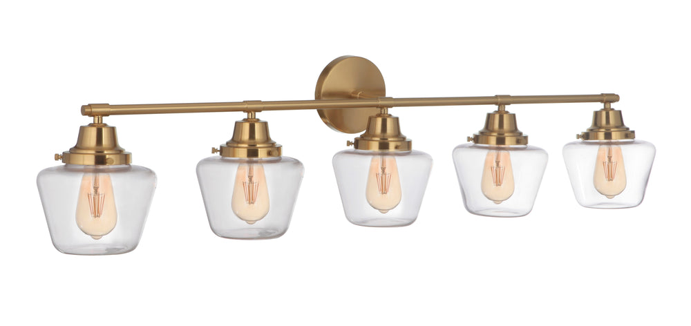 CRAFTMADE Essex 5 Light Vanity in Satin Brass