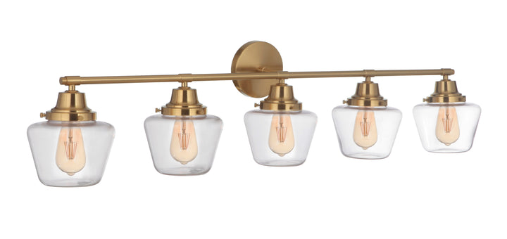 CRAFTMADE Essex 5 Light Vanity in Satin Brass