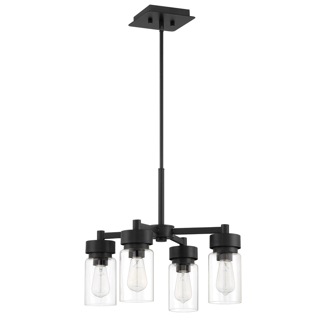 CRAFTMADE Bennet 4 Light Outdoor Chandelier in Midnight